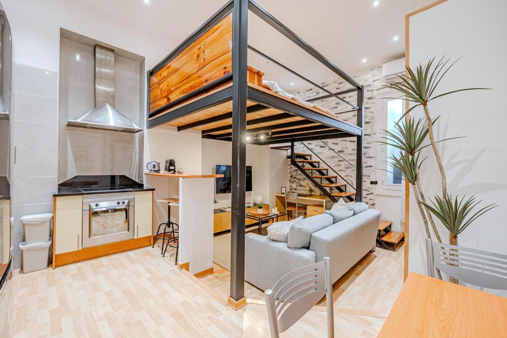 شقة Increible Loft A 5 Min Del Retiro & Wizink مدريد المظهر الخارجي الصورة